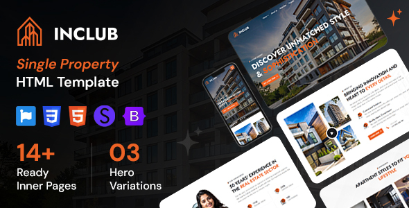 Inclub – Single Property HTML Template – 0 Sold!