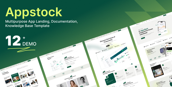 AppStock – Multipurpose App Landing, Documentation, Knowledge Base Templat – 0 Sold!