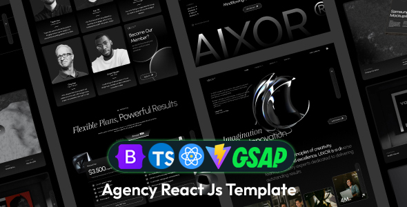 Aixor – Agency React Js Template – 0 Sold!