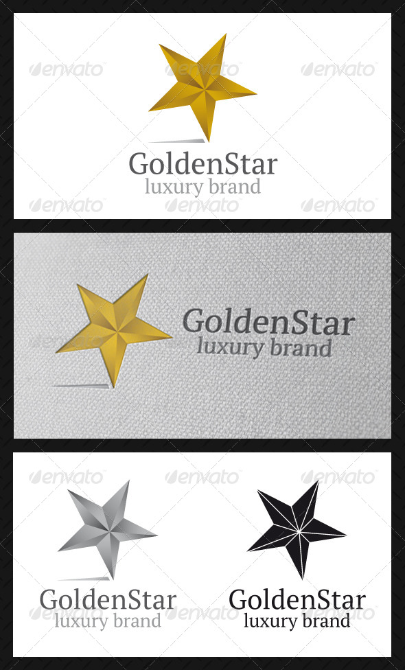 Golden Star Logo Template