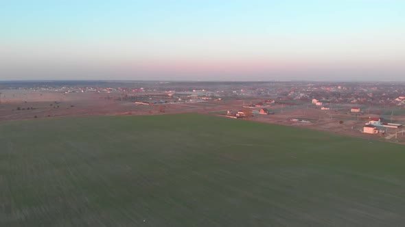 Agricultural Area Drone View