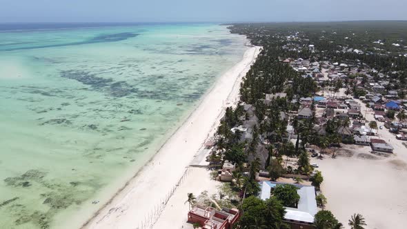 Boats in the Ocean Near the Coast of Zanzibar Tanzania