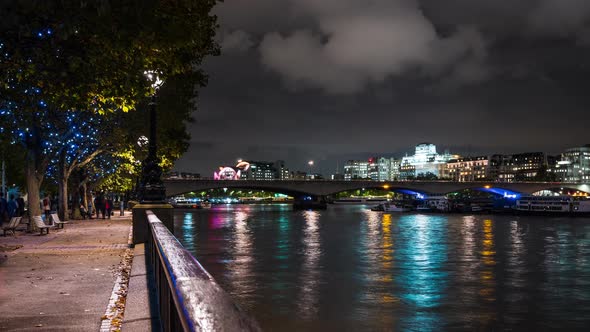 The Public Footpath along Southbank London, England