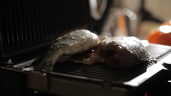 Closing The Grill With Fish