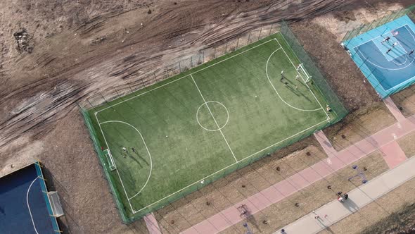 Football field. Soccer field