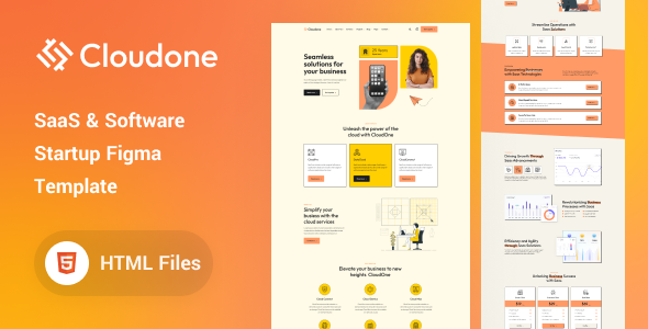 CloudOne – SaaS & Software Startup HTML Template – 0 Sold!