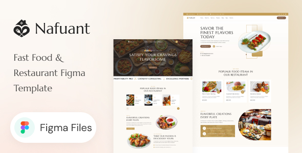 Nafuant – Fast Food & Restaurant Figma Template – 0 Sold!