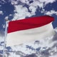 Monaco Flag With Sky - VideoHive Item for Sale