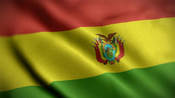 Bolivia Flag Closeup Blowing In Wind alt