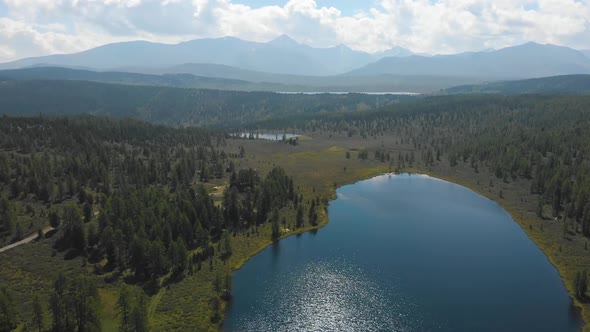 Aerial Drone View of the Lake of Kidelyu