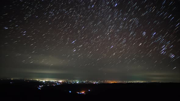 Timelapse of the Starry Sky in the Carpathian