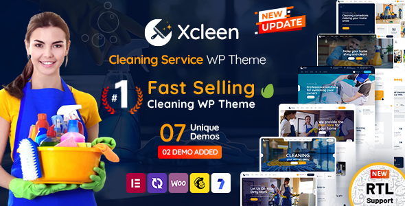 Xcleen - Cleaning Services WordPress Theme