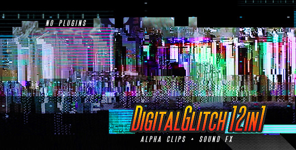 Digital Glitch Transitions (12-in-1)