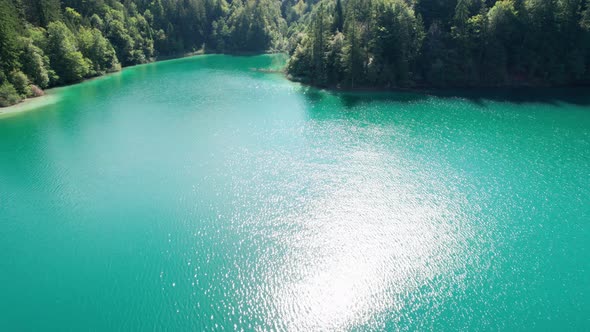 Aerial View of the Plitvice Lakes in the National Park of Croatia Clean Nature