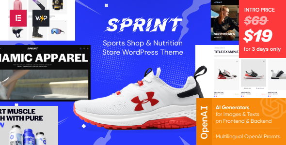 Sprint – Sports Shop & Nutrition Store WordPress Theme – 0 Sold!