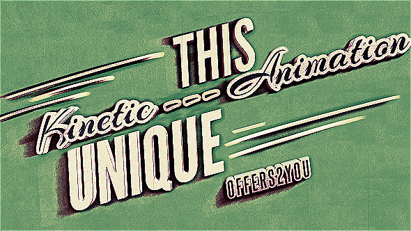 Kinetic Typography, Vintage Retro Style