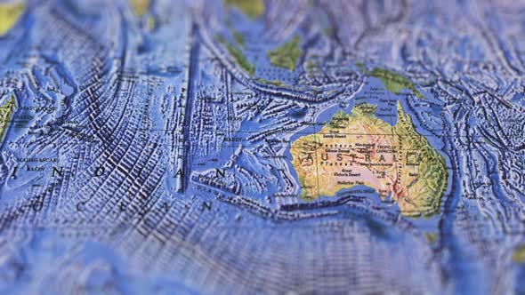 Australia Landscaped Paper Map, Slider Shot