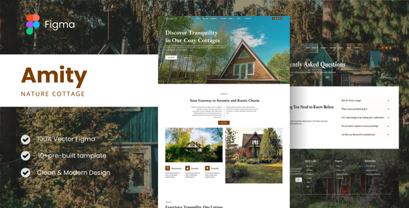 Amity – Nature Cottage Figma Template – 0 Sold!