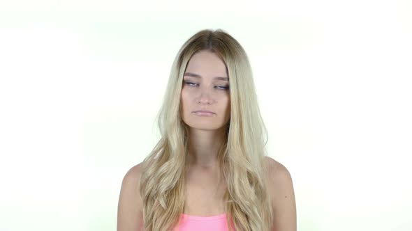 Woman Girl Showing Yes by Shaking Head