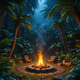 Tropical Rainforest Campfire