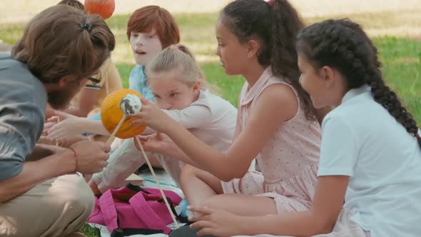 Outdoor Science Lesson for Schoolchildren