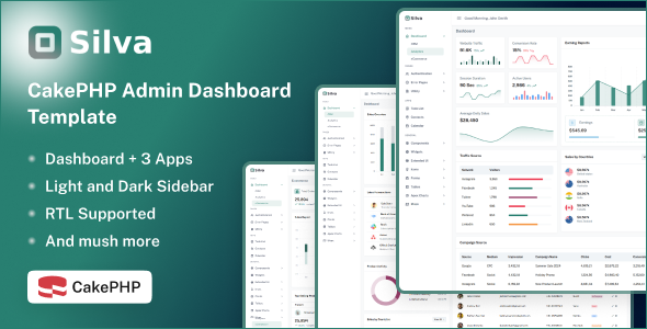 Silva – CakePHP Admin Dashboard Template – 0 Sold!