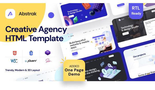 Abstrak: Creative Agency HTML Template