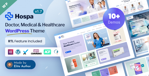 Hospa - Doctors, Medical Clinic & Hospital WordPress Theme