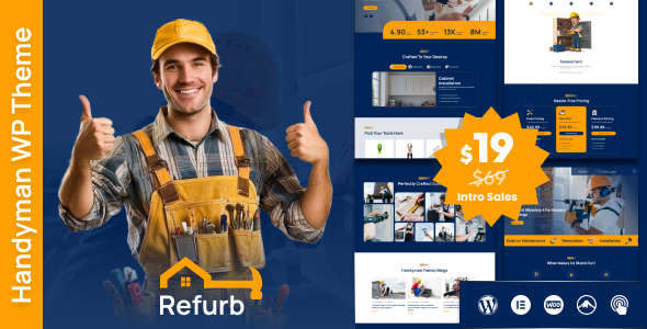 Refurb – Plumber & Handyman Services WordPress Theme – 0 Sold!