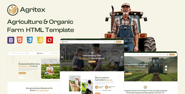 Agritex – Agriculture & Organic Farm HTML Template – 0 Sold!