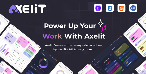 Axelit PHP Admin Dashboard Template – 0 Sold!