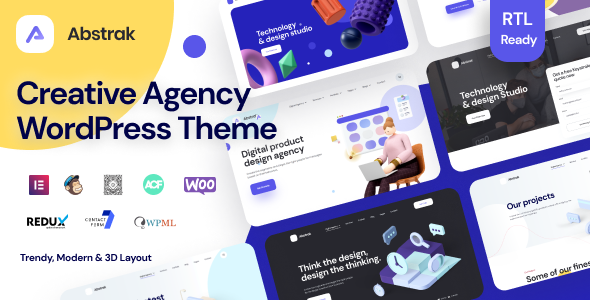 Abstrak - Agency & Portfolio WordPress Theme