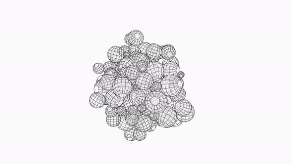 Abstract Animation of Appearance and Flight of Spheres