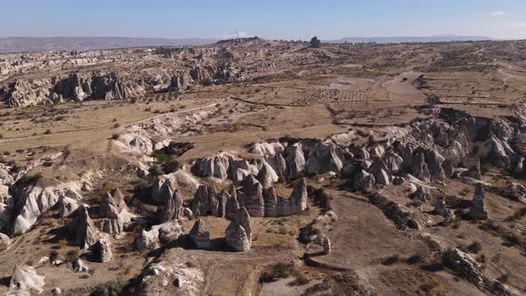 Cappadocia Landscape Aerial View. Turkey. Goreme National Park