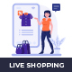 Live Shopping Animated Illustration | After Effects - VideoHive Item for Sale