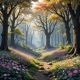 Spring Blooming Forest