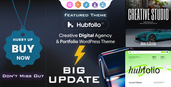 Hubfolio - Creative Portfolio & Digital Agency WordPress Elementor Theme