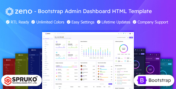 Zeno – Bootstrap Admin HTML Dashboard Template – 0 Sold!