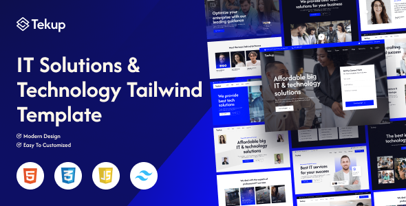 Tekup – Technology & IT Solutions Tailwind Template – 0 Sold!