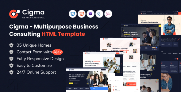 Cigma – Multipurpose Business Consulting HTML Template – 0 Sold!