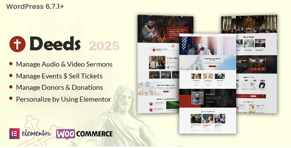 Deeds - The Best Church WordPress Theme 2025