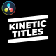 Kinetic Typography Titles / DaVinci Resolve - VideoHive Item for Sale