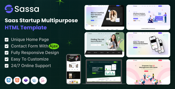 Sassa - Sass Startup Multipurpose HTML Template