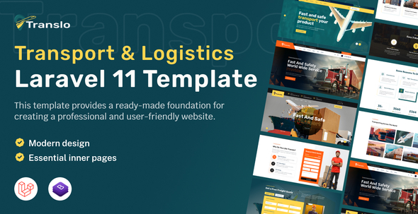 Translo – Transport and Logistics Laravel 11 Template – 0 Sold!