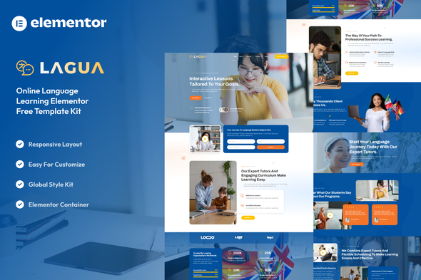 Lagua – Language Course & Learning Center Elementor Template Kit – 0 Sold!