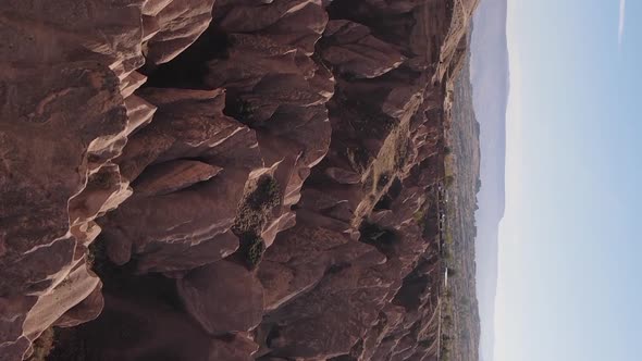 Vertical Video Cappadocia Landscape Aerial View