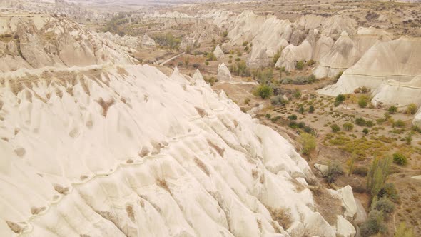 Cappadocia Landscape Aerial View. Turkey. Goreme National Park