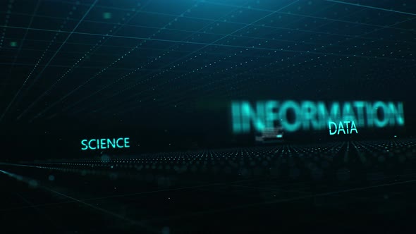Background with Neon Signs in Virtual Space alt