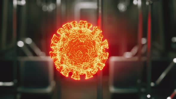 Coronavirus Covid-19 Epidemic in Subway Car alt