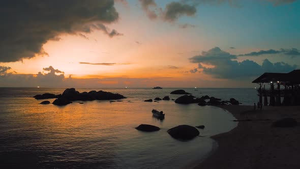 Night Beach from Drone